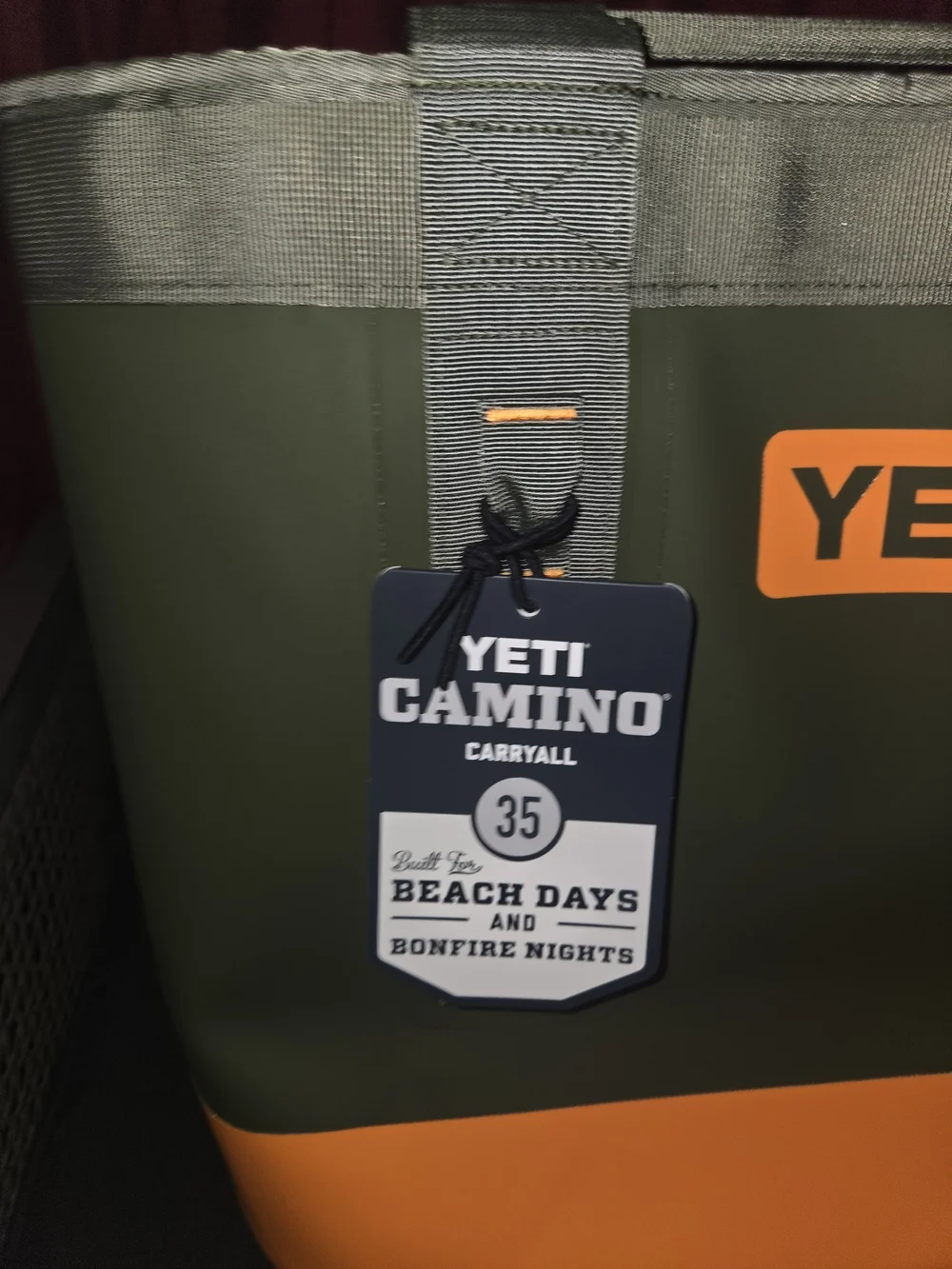 Limited Edition YETI Camino 35 Carryall Olive King Crab Orange Cooler Tote Nwt